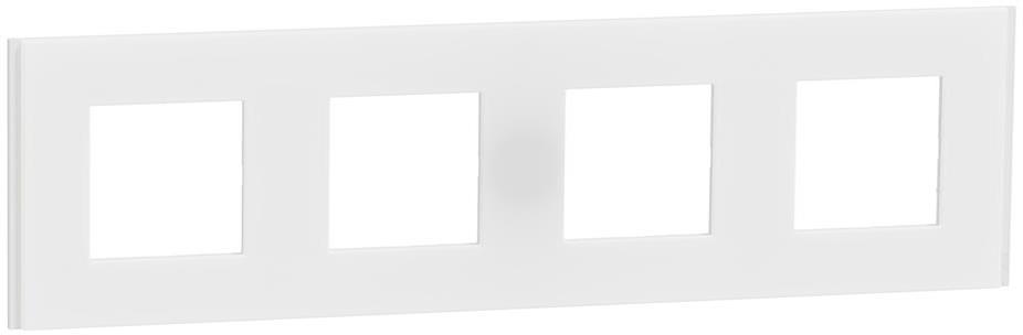 Лицева рамка 4х цвят Бял мат Unica Déco SE