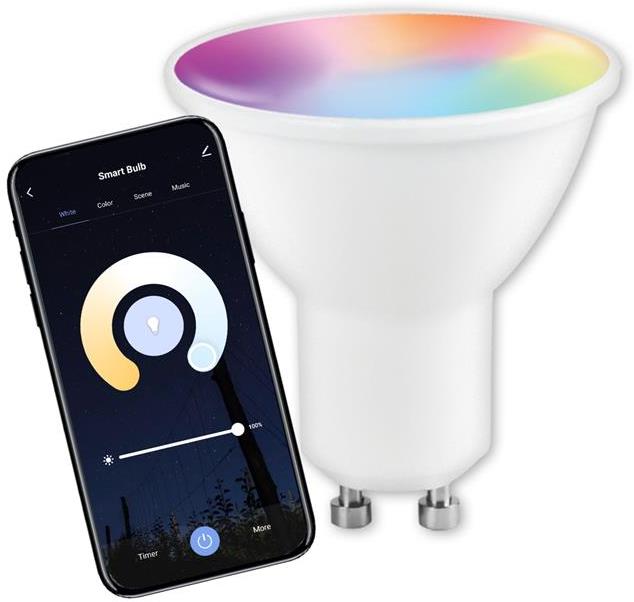 Лампа LED 5.5W RGBW GU10 PAR16 400lm 180° димируема 15000h Wi-Fi Commel IoT