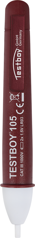 Детектор на напрежение безконтактен CAT IV 12...1000Vac, LED звук и вибрация, Testboy 105