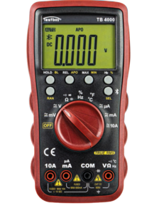 Дигитален мултицет с Bluetooth T-RMS CAT III 0…600Vac/dc, 0…10A, LCD и звук, Testboy 4000 /до изчерпване/