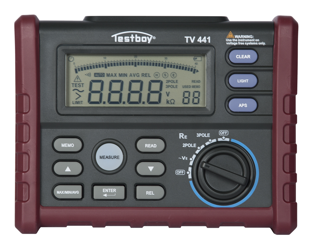 Тестер за земно съпротивление CAT III 300V, 0…4kΩ, LCD, Testboy TV 441