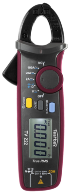 Дигитални амперклещи CAT II 0…600Vac/dc, 0…100A, LCD и звук, Testboy TV 222