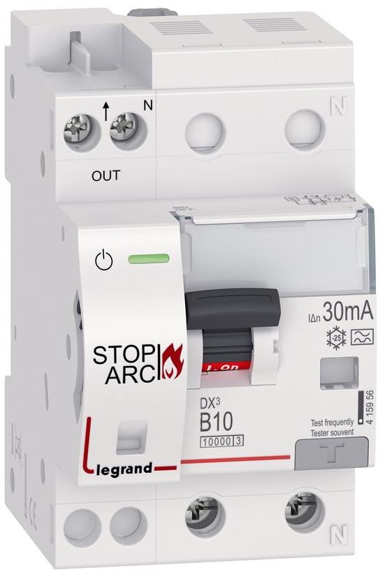 Автоматичен прекъсвач комбиниран AFDD серия DX3 STOP ARC 1P+ND крива B 10A 30MA