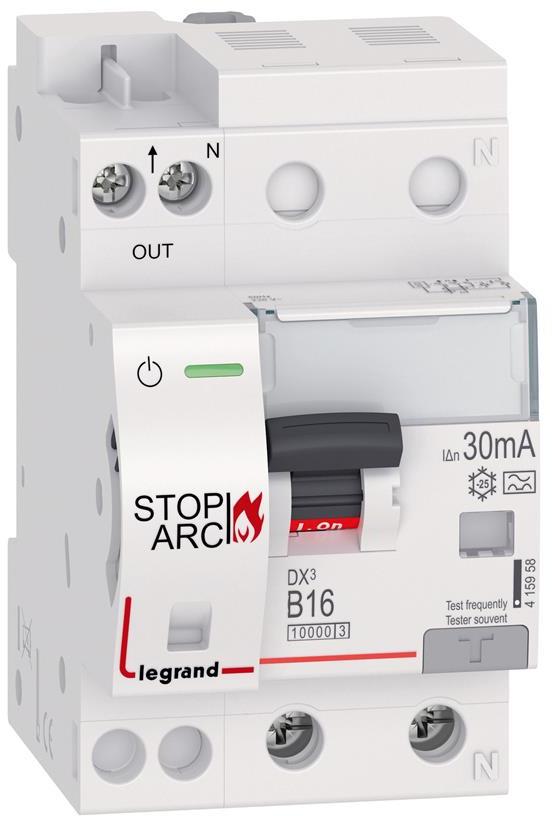 Автоматичен прекъсвач комбиниран AFDD серия DX3 STOP ARC 1P+ND крива B 16A 30MA