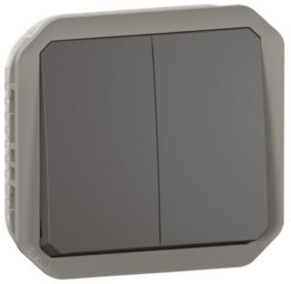 Сериен ключ/бутон механизъм цвят Антрацит IP55 Plexo New Legrand