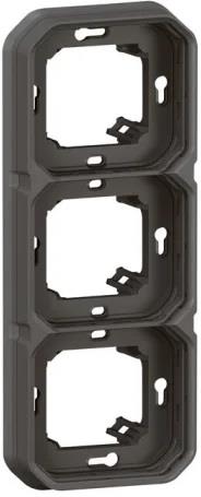 Рамка ТРОЙНА за скрит монтаж цвят Антрацит IP55 Plexo New Legrand