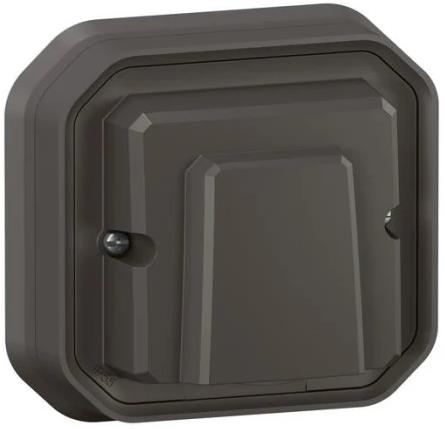 Твърда връзка 20А с клема 3х2.5мм моноблок за скрит монтаж цвят Антрацит IP55 Plexo New Legrand