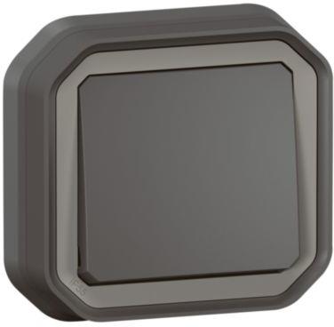 Девиаторен ключ моноблок за скрит монтаж цвят Антрацит IP55 Plexo New Legrand