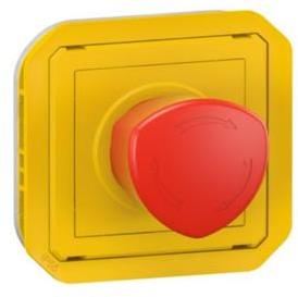 Авариен стоп 1NO+1NC механизъм цвят Жълт IP55 Plexo New Legrand