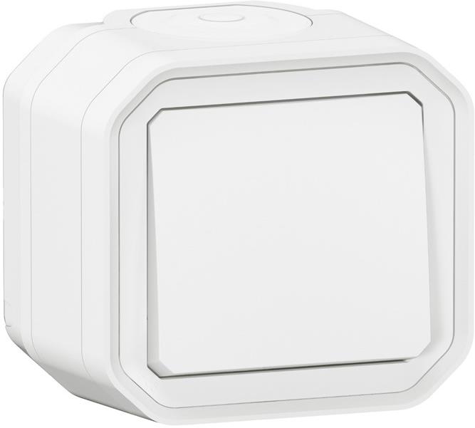 Девиаторен ключ моноблок за открит монтаж цвят Бял IP55 Plexo New Legrand