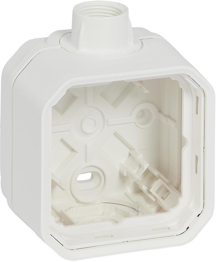 Кутия с 1х щуцер M20 за открит монтаж цвят Бял IP55 Plexo New Legrand