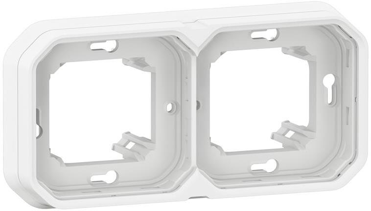 Рамка ДВОЙНА за скрит монтаж цвят Бял IP55 Plexo New Legrand