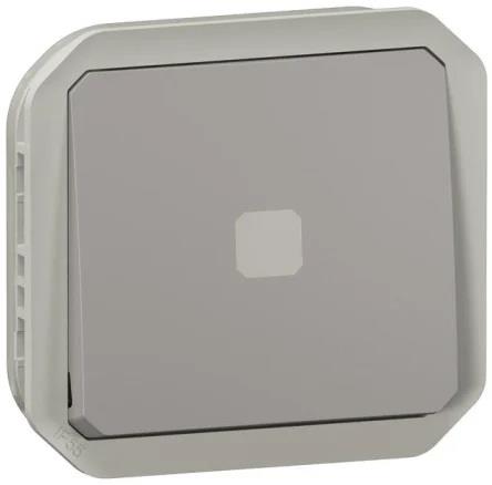 Бутон с времезадръжка и подсветка механизъм цвят Сив IP55 Plexo New Legrand