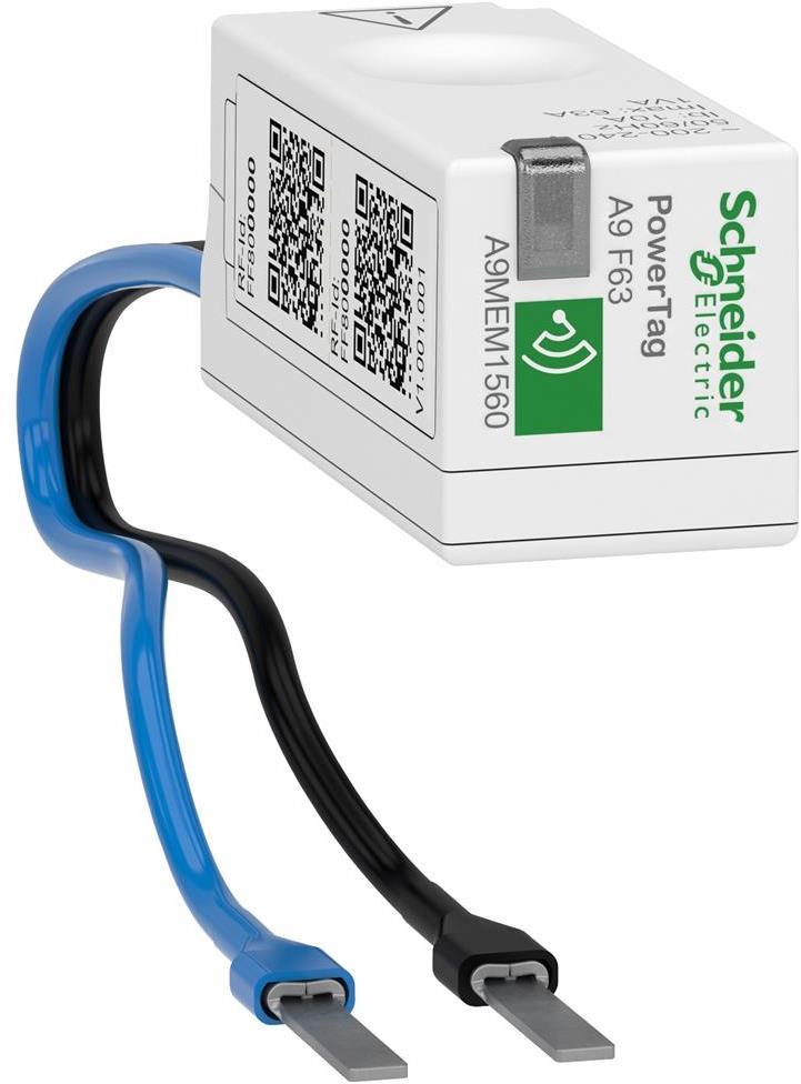 Мерител PowerTag Energy F63 1P+N с кабел, монтаж отгоре или отдолу, SE