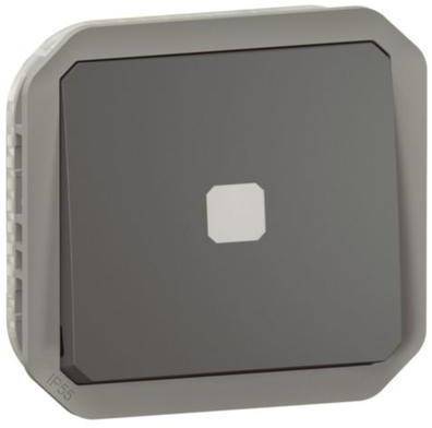 Бутон с времезадръжка и подсветка механизъм цвят Антрацит IP55 Plexo New Legrand