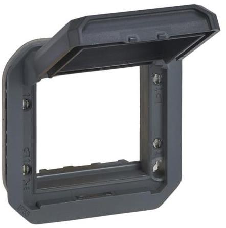 Адаптер за Mosaic 45x45мм с плътен капак механизъм цвят Антрацит IP55 Plexo New Legrand