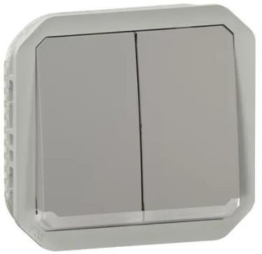 Сериен ключ/бутон с подсветка механизъм цвят Сив IP55 Plexo New Legrand