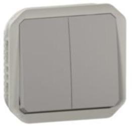 Сериен ключ/бутон механизъм цвят Сив IP55 Plexo New Legrand