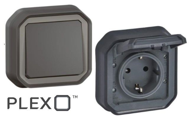 Антрацит моноблок за скрит монтаж Plexo New Legr