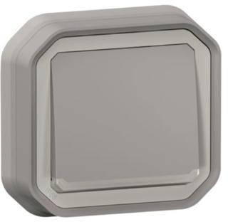 Бутон с подсветка моноблок за скрит монтаж цвят Сив IP55 Plexo New Legrand