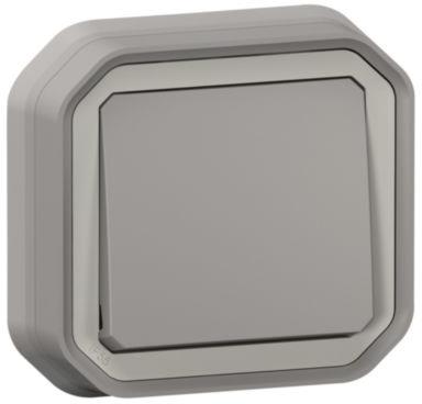 Бутон моноблок за скрит монтаж цвят Сив IP55 Plexo New Legrand
