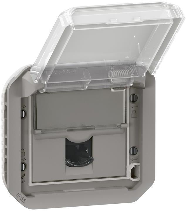 Розетка RJ45 cat.6 UTP механизъм цвят Сив IP55 Plexo New Legrand