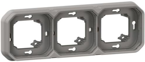 Рамка ТРОЙНА за скрит монтаж цвят Сив IP55 Plexo New Legrand