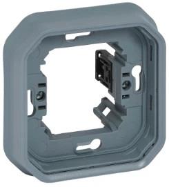 Рамка за скрит монтаж със скоби цвят Сив IP55 Plexo New Legrand