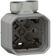 Кутия с 2х щуцер M20 за открит монтаж цвят Сив IP55 Plexo New Legrand