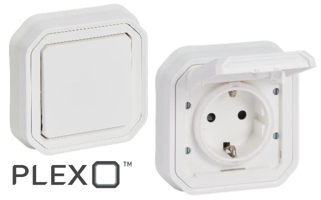 Бели моноблок за скрит монтаж Plexo New Legrand