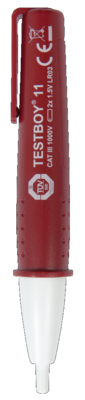 Детектор на напрежение безконтактен CAT III 110...1000Vac, LED и звук, Testboy 11