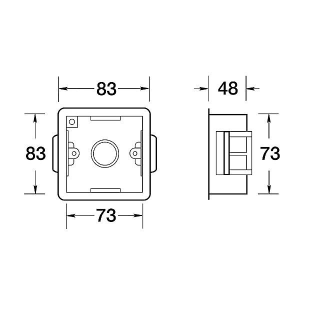 Конзолна кутия за гипсокартон 80х80х47мм BS Appleby