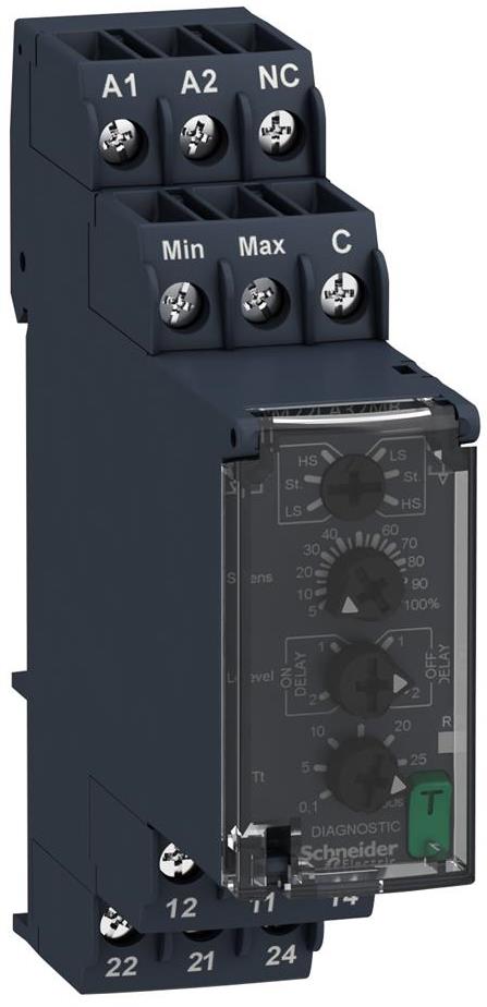 Реле за контрол на ниво 0.25-5 kOhm 24...240Vac/dc 2CO SE