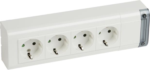 Контакт 4х шуко 16A открит монтаж Legrand