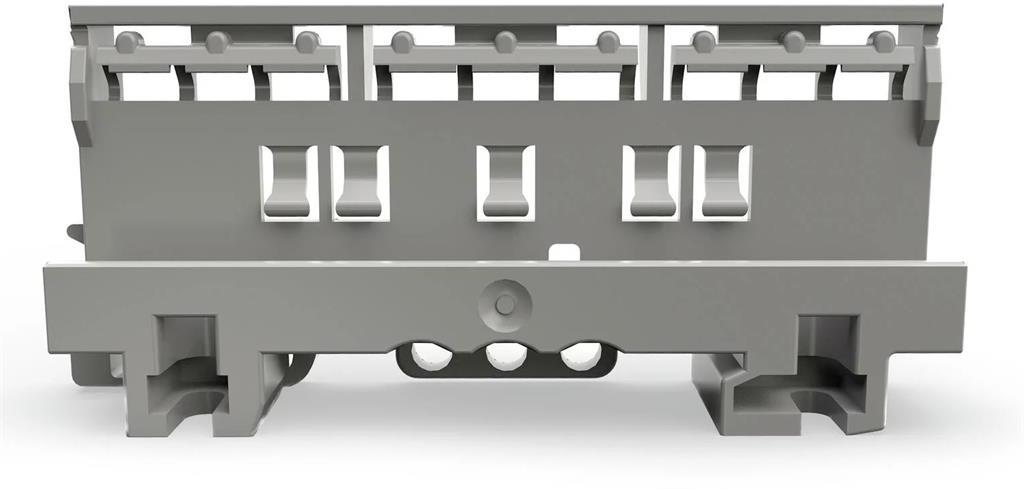 Държач за монтаж на клеми серия 221 - 6мм2 към DIN шина сив Wago 
