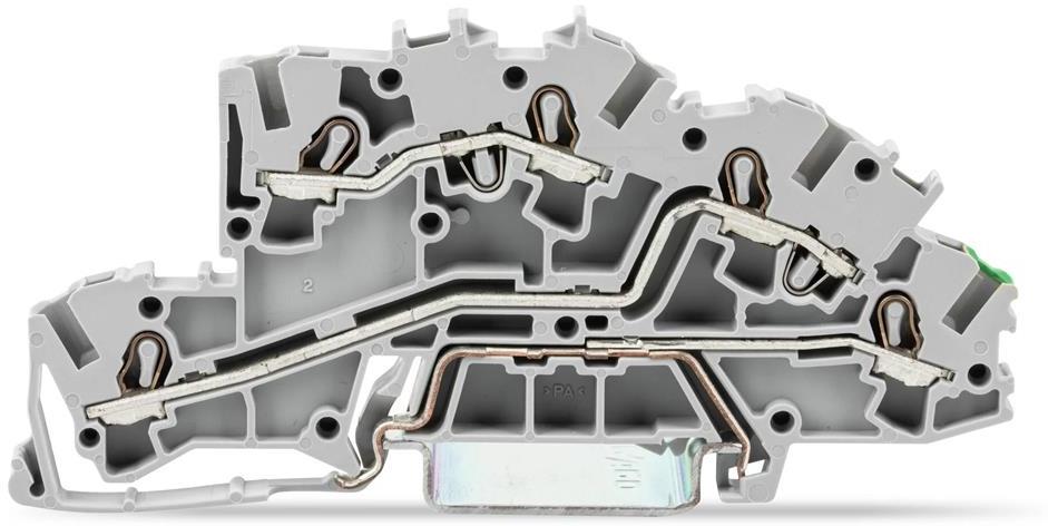 Редова клема L/L/PE СИВА 2.5мм2 БЕЗВИНТОВА серия TOPJOB® S Wago