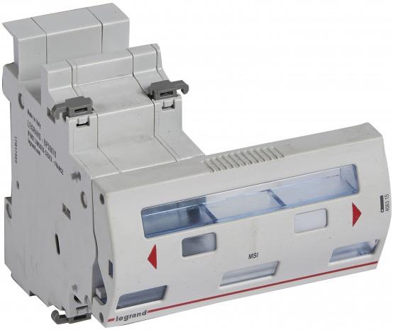 Ръчен превключвател за две линии на захранване към 3P 3-модулно устройство серия DX3 Legrand