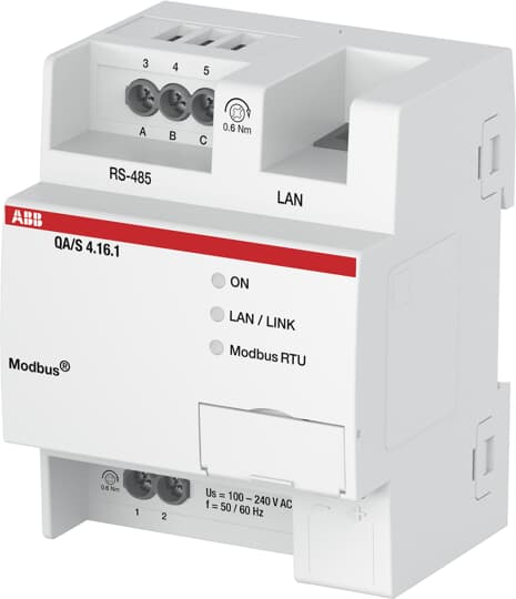 Енергиен анализатор EQmatic QA/S4.16.1 за 16 Modbus устройства ABB /до изчерпване/