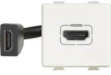 Розетка HDMI с кабел 15см 2 мод. цвят Бял LL Bticino