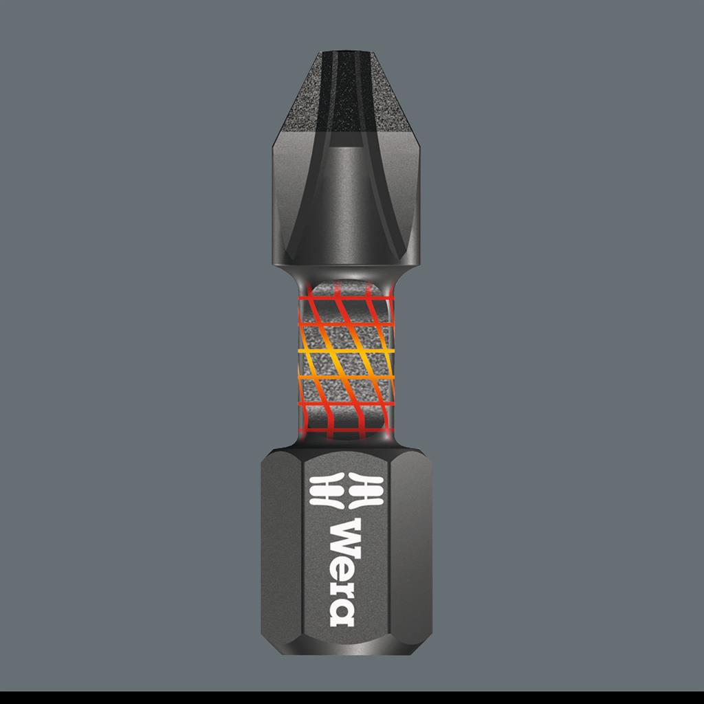 Комплект 9х бита и държач 897/4, Bit-Check 10 Impaktor Wera