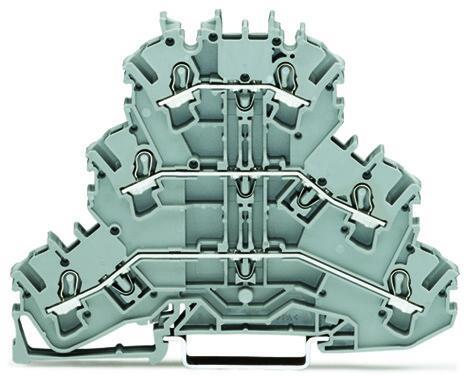 Редова клема СИВА 2.5мм2 3 реда L1/L2/L3 БЕЗВИНТОВА серия TOPJOB® S Wago