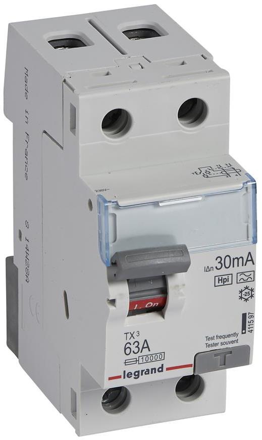 ДТЗ 2P 63A 30mА серия TX3 ID тип F Legrand