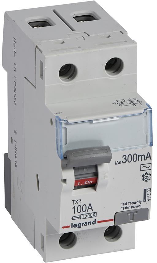 ДТЗ 2P 100А 300mА серия TX3 ID тип AC Legrand