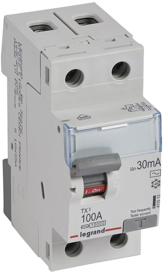 ДТЗ 2P 100A 30mА серия TX3 ID тип AC Legrand