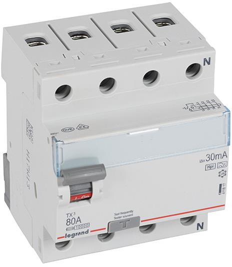 ДТЗ 4P 80A 30mА серия TX3 ID тип F Legrand