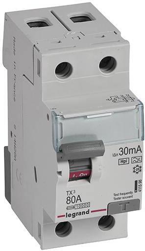 ДТЗ 2P 80A 30mА серия TX3 ID тип F Legrand