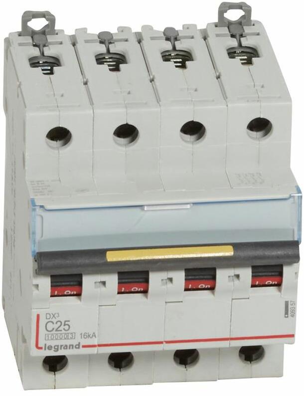 Автоматичен прекъсвач DX3 4P 25A крива С 10kA 4 мод. Legrand