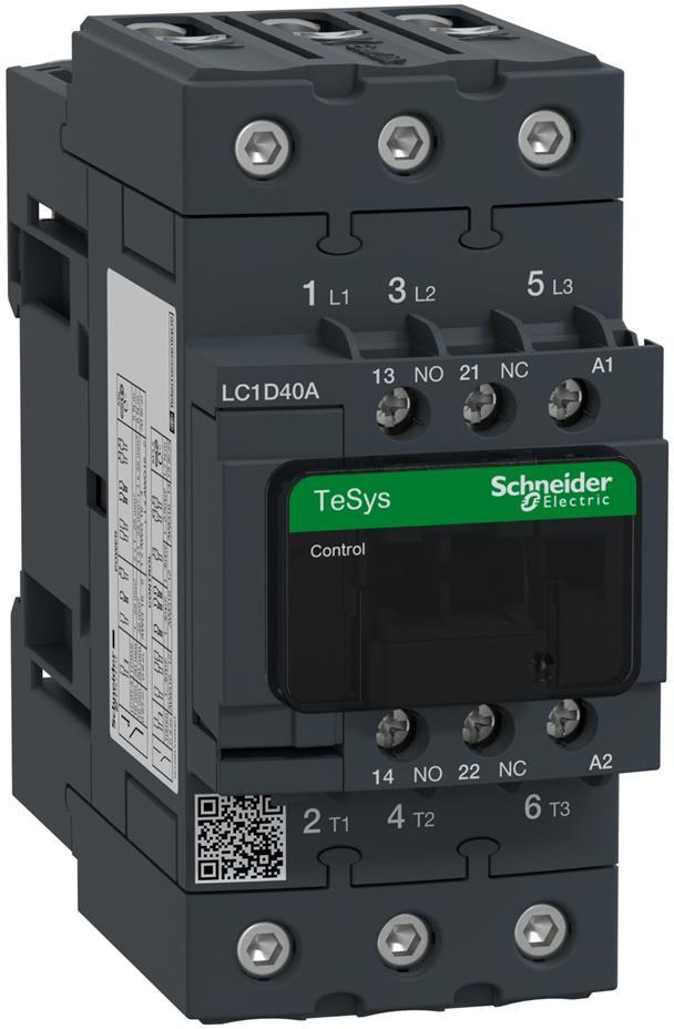 Контактор TeSys D 3P 18.5kW (40A AC-3) 1NO-1NC 240V 50/60Hz EverLink SE