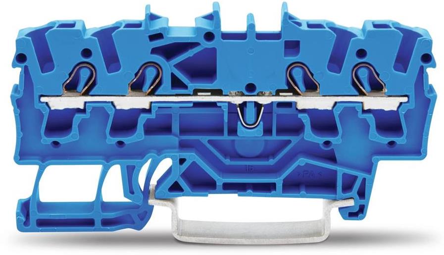 Редова клема СИНЯ 2.5мм2 4-проводна БЕЗВИНТОВА серия TOPJOB® S Wago