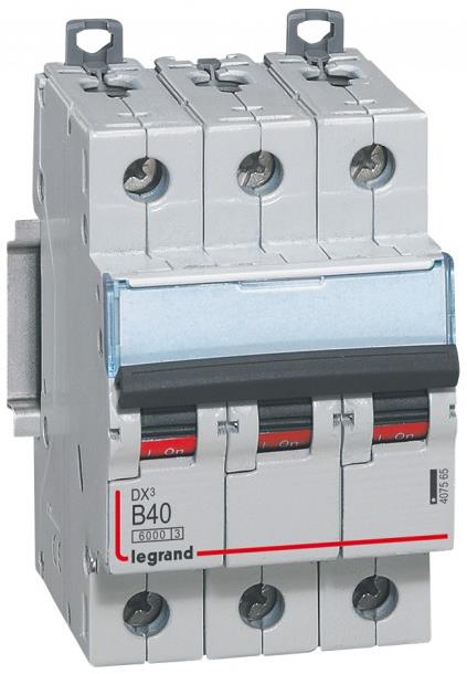 Автоматичен прекъсвач DX3 3P 40A крива B 6kA Legrand